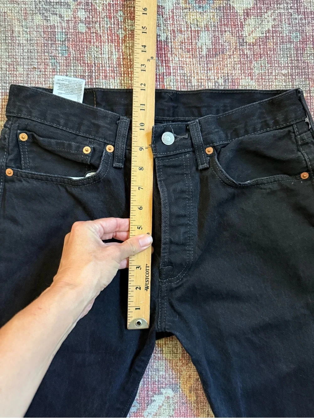 Levi’s Men's 501 Black Straight-Leg Jeans 31 x 30 100% Cotton